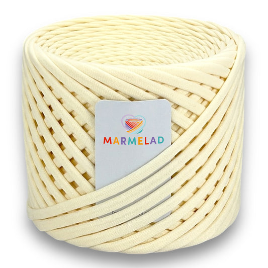 T-Shirt Yarn 3-5 mm 100 m Vanilla color