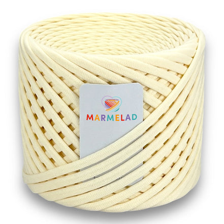 T-Shirt Yarn 8-10 mm 90 m Vanilla color