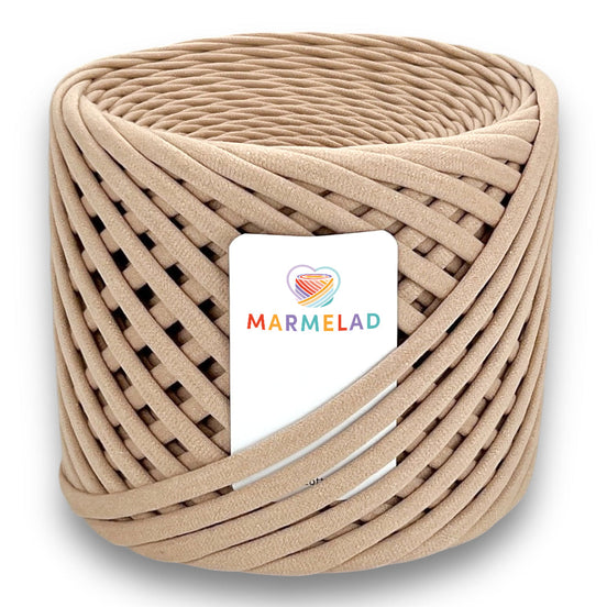 T-Shirt Yarn 9-11 mm 65 m Caramel color