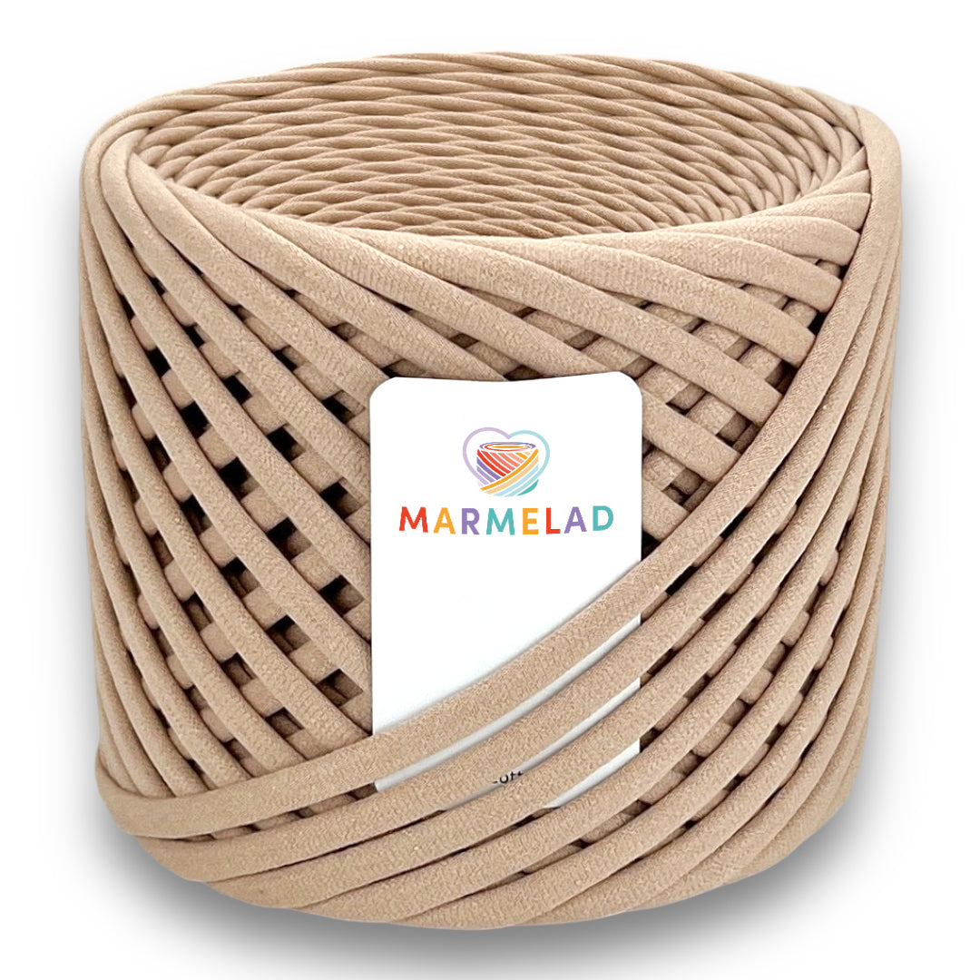 T-Shirt Yarn 3-5 mm 100 m Caramel color