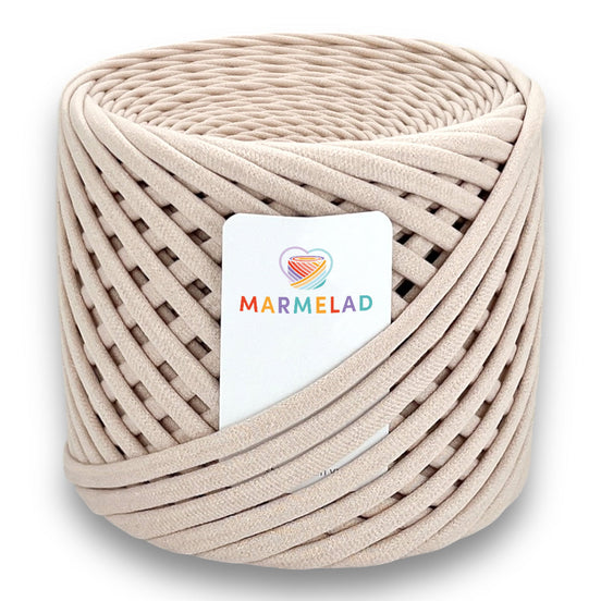 T-Shirt Yarn 8-10 mm 90 m Latte color