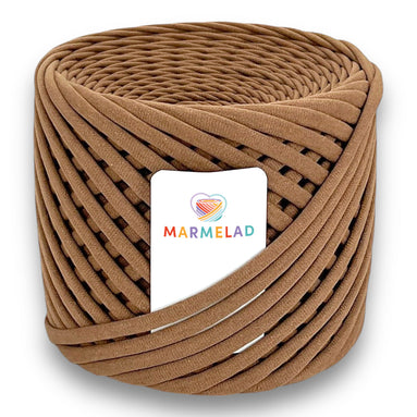T-Shirt Yarn 3-5 mm 100 m Nutmeg color