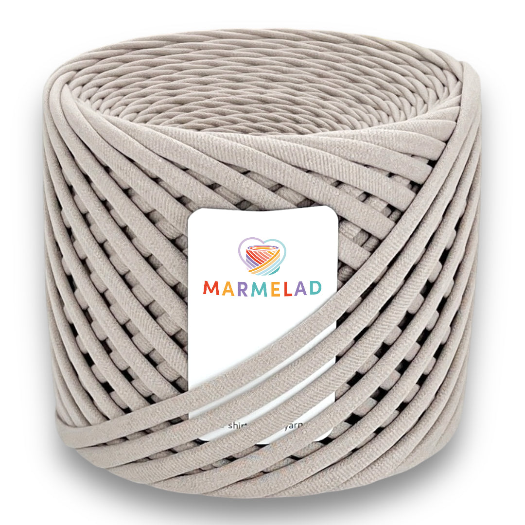 T-Shirt Yarn 3-5 mm 100 m French Gray color