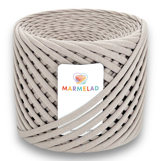 T-Shirt Yarn 3-5 mm 100 m French Gray color