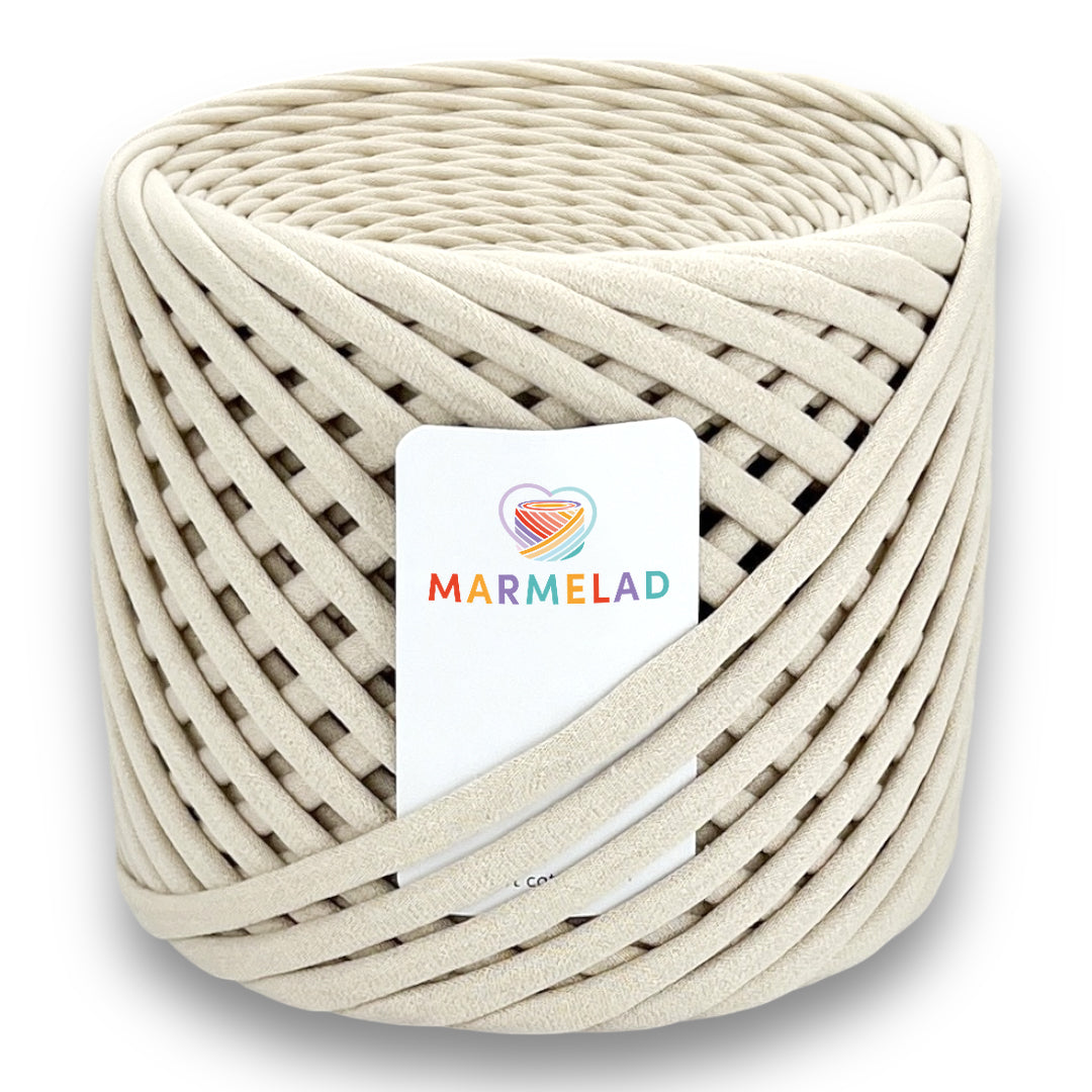 T-Shirt Yarn 7-9 mm 100 m Ivory color