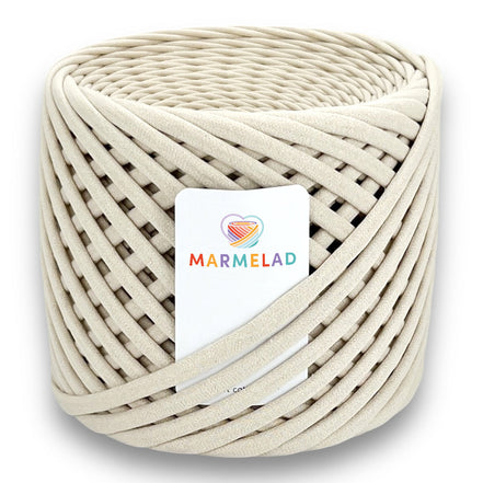 T-Shirt Yarn 8-10 mm 90 m Ivory color