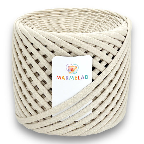 T-Shirt Yarn 5-7 mm 100 m Ivory color
