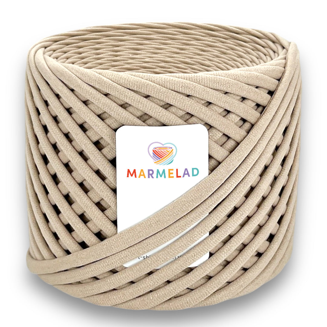 T-Shirt Yarn 3-5 mm 100 m Wet Sand color