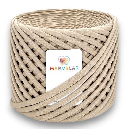 T-Shirt Yarn 3-5 mm 100 m Wet Sand color