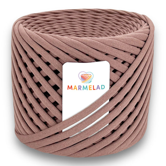 T-Shirt Yarn 5-7 mm 100 m Cocoa color