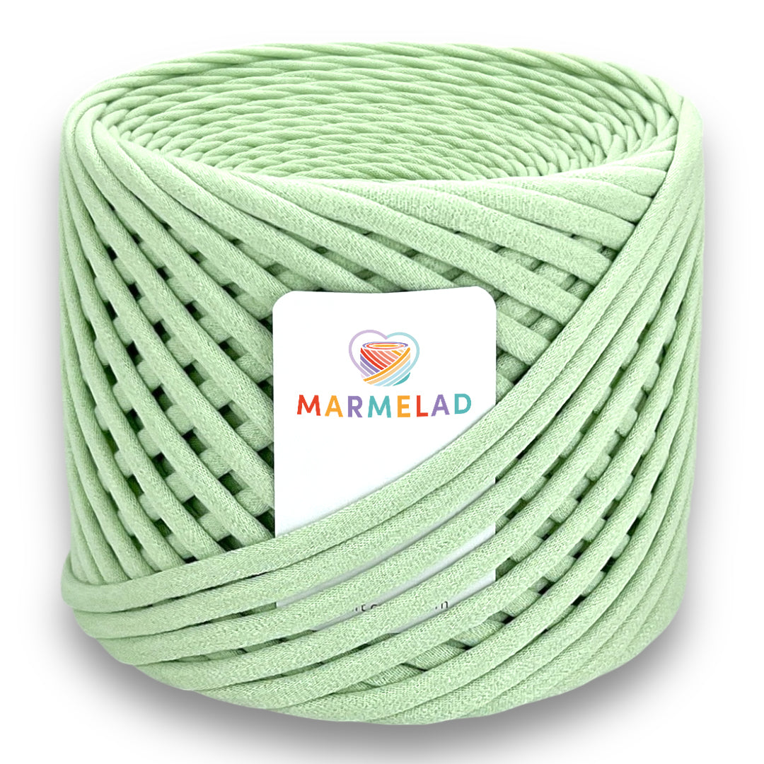 T-Shirt Yarn 9-11 mm 65 m Green Tea color