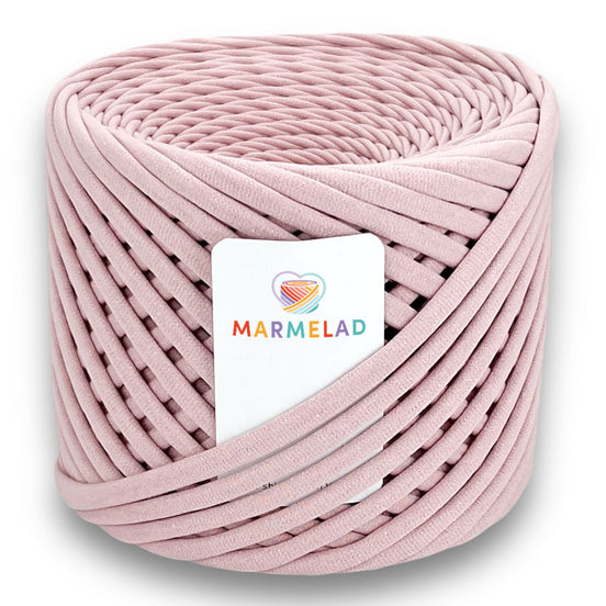T-Shirt Yarn 8-10 mm 90 m Pink Powder color