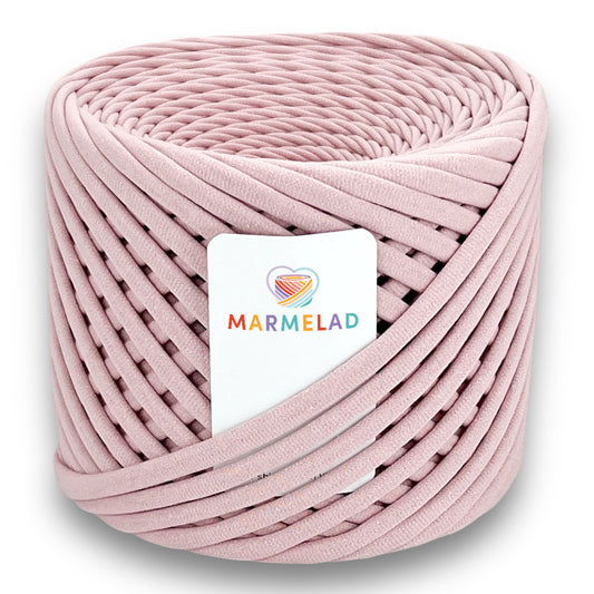 T-Shirt Yarn 5-7 mm 100 m Pink Powder color