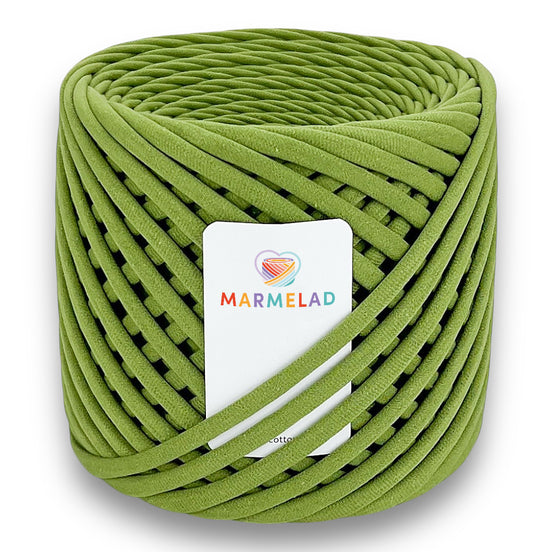 T-Shirt Yarn 5-7 mm 100 m Olive color