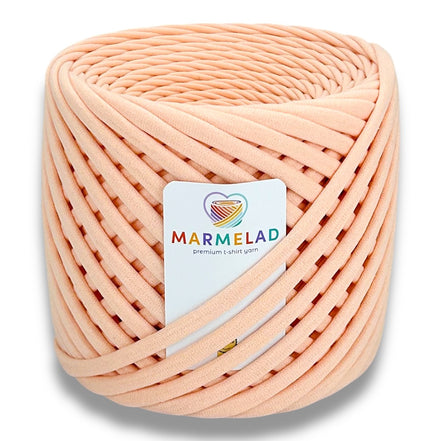 T-Shirt Yarn 8-10 mm 90 m Peach Mousse color