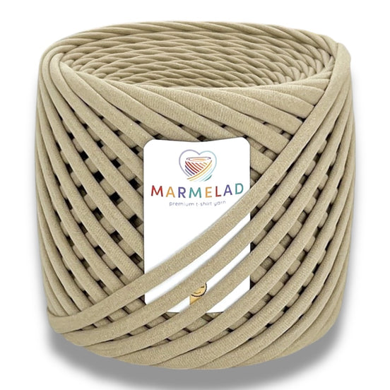 T-Shirt Yarn 5-7 mm 100 m Oatmeal color