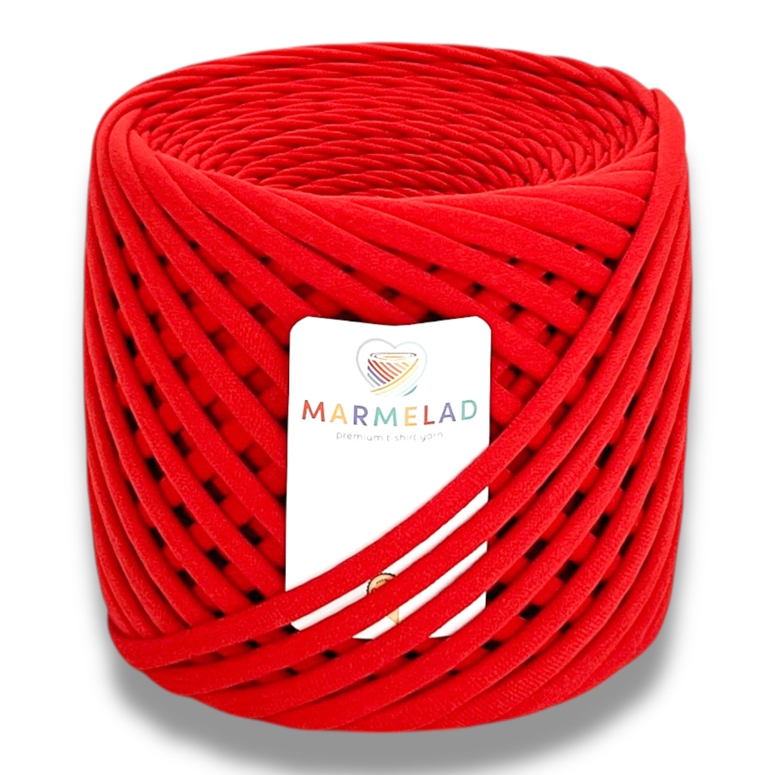 T-Shirt Yarn 5-7 mm 100 m Fire Red color
