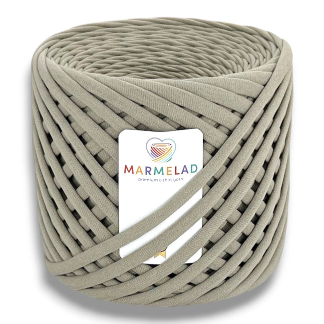 T-Shirt Yarn 3-5 mm 50 m Olive Gray color