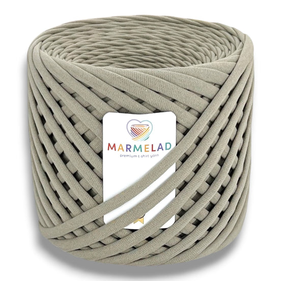 T-Shirt Yarn 9-11 mm 65 m Olive Gray color