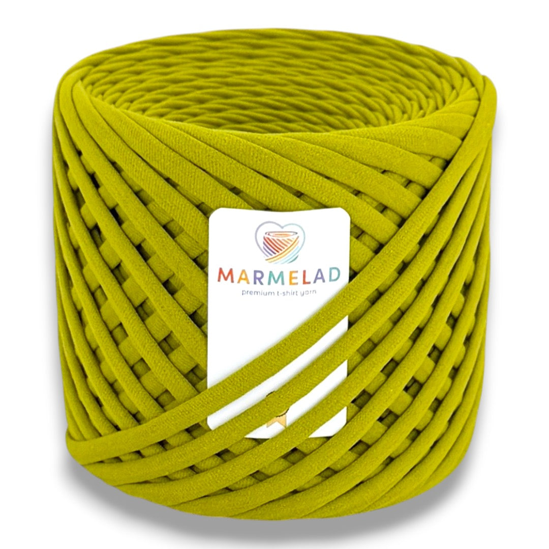 T-Shirt Yarn 7-9 mm 100 m Golden Green color