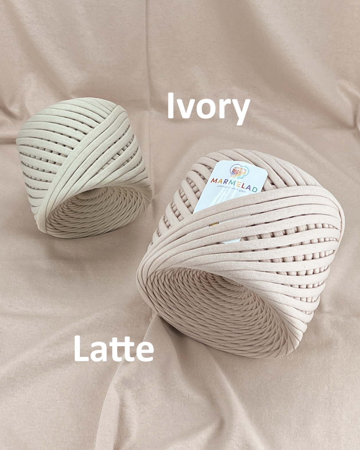 T-Shirt Yarn 7-9 mm 100 m Latte color