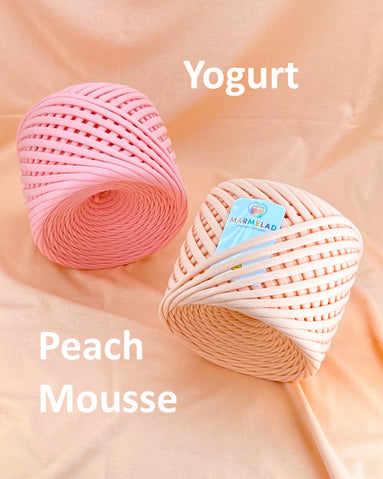 T-Shirt Yarn 5-7 mm 100 m Peach Mousse color