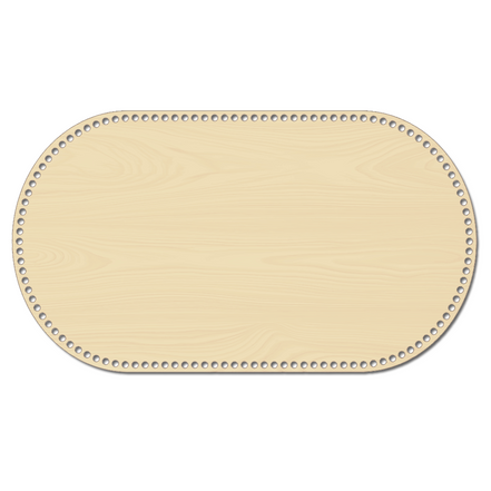 Wooden Baby Cradle Base: Crochet Moses Basket Bottom, 10 mm holes