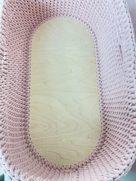 Wooden Crochet Basket Base: 9mm Cord, Moses Basket, Crib, Bassinet, 12 mm holes