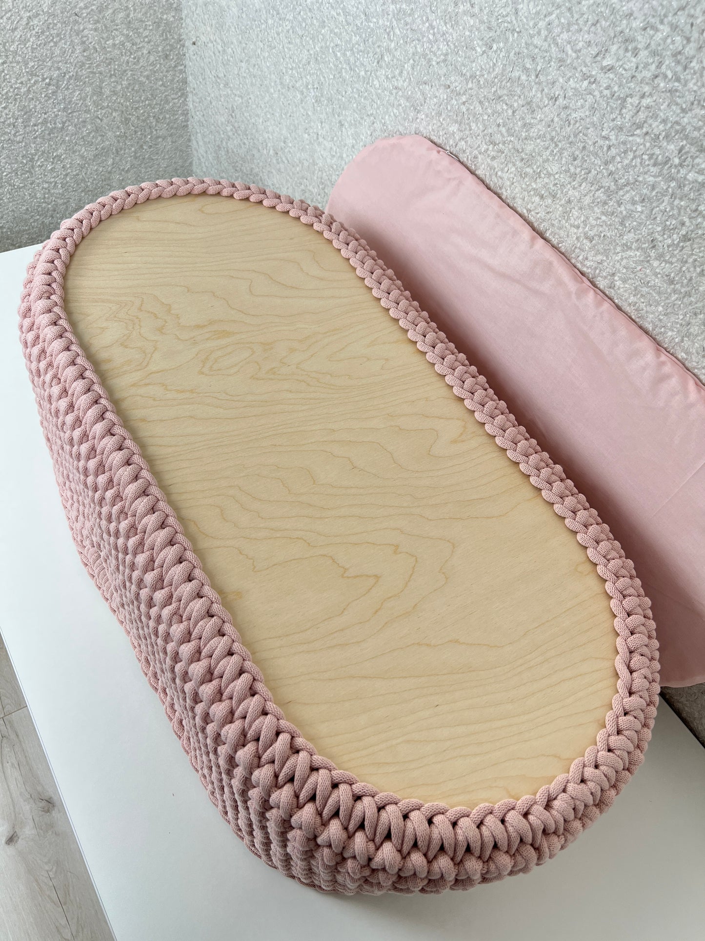 Wooden Crochet Basket Base: 9mm Cord, Moses Basket, Crib, Bassinet, 12 mm holes