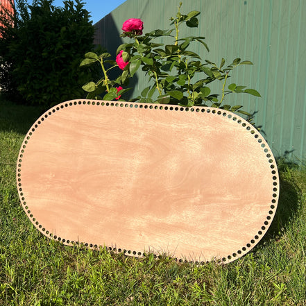 Wooden Crochet Basket Base: 9mm Cord, Moses Basket, Crib, Bassinet, 12 mm holes