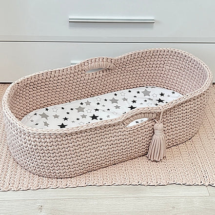 Wooden Baby Cradle Base: Crochet Moses Basket Bottom, 10 mm holes