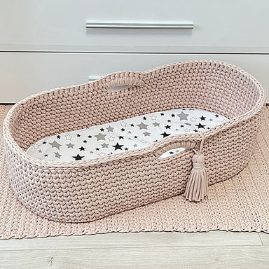 Wooden Baby Cradle Base: Crochet Moses Basket Bottom, 10 mm holes