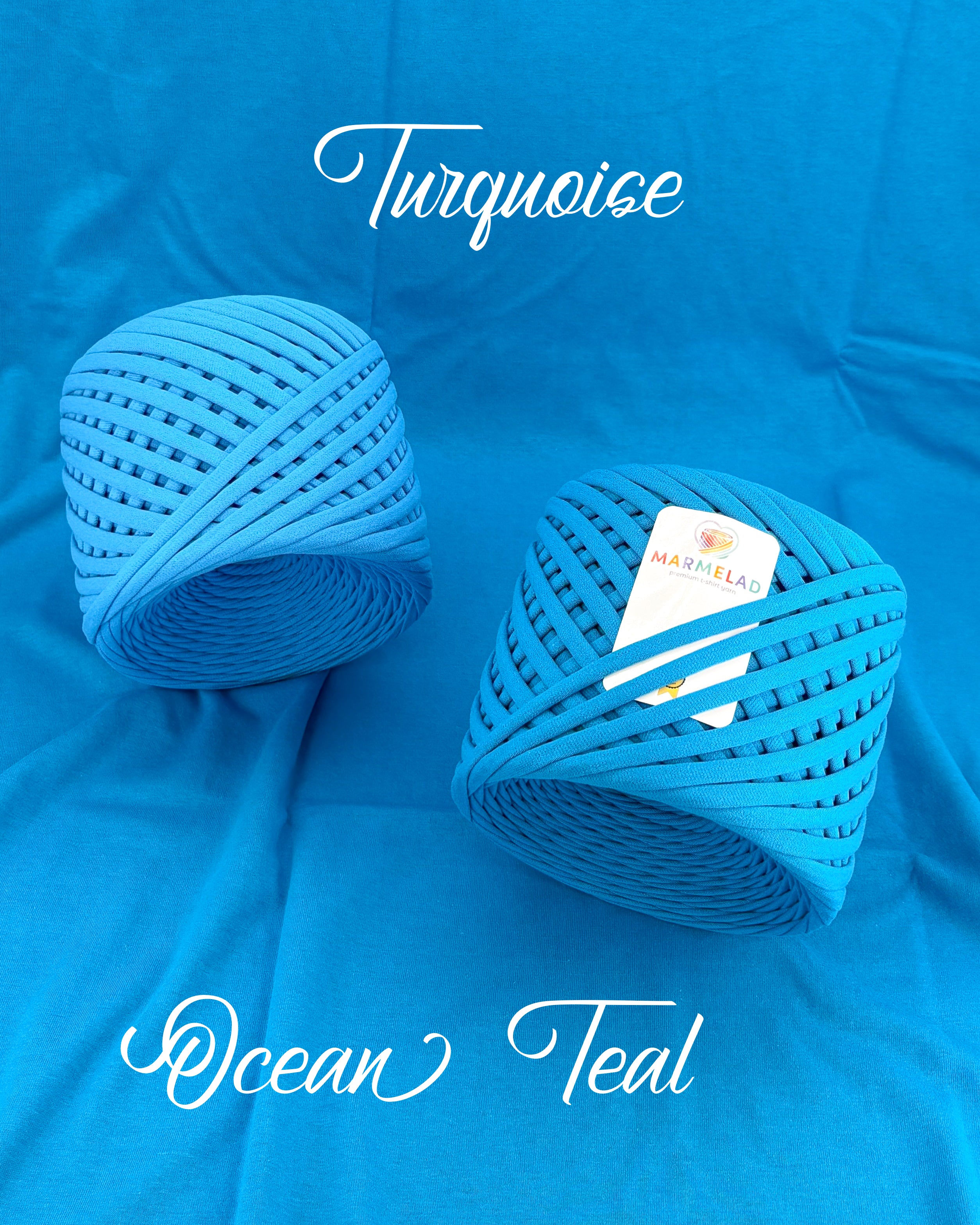 T-Shirt Yarn 7-9 mm 100 m Ocean Teal color
