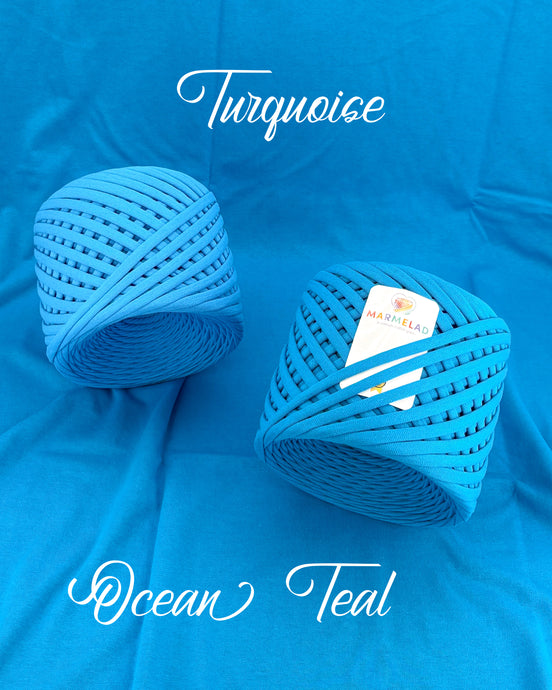 T-Shirt Yarn 9-11 mm 65 m Ocean Teal color