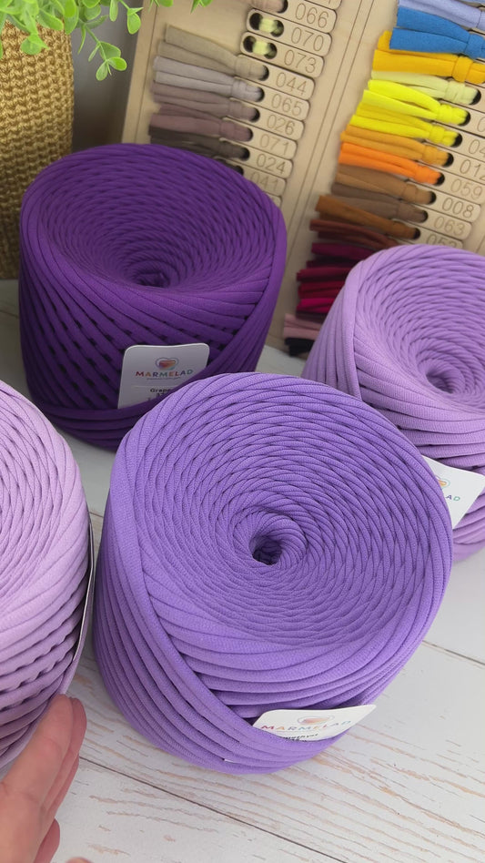 T-Shirt Yarn 3-5 mm 100 m Amethyst color